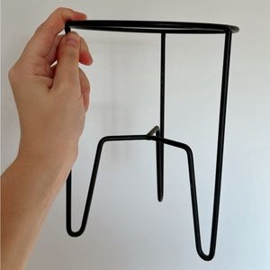 Black metal plant stand